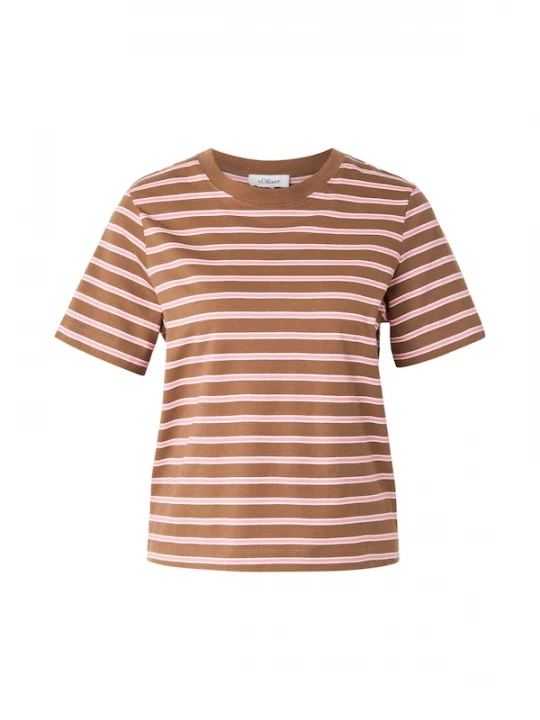 Foto van product s.Oliver Shirt bruin / rosa / wit