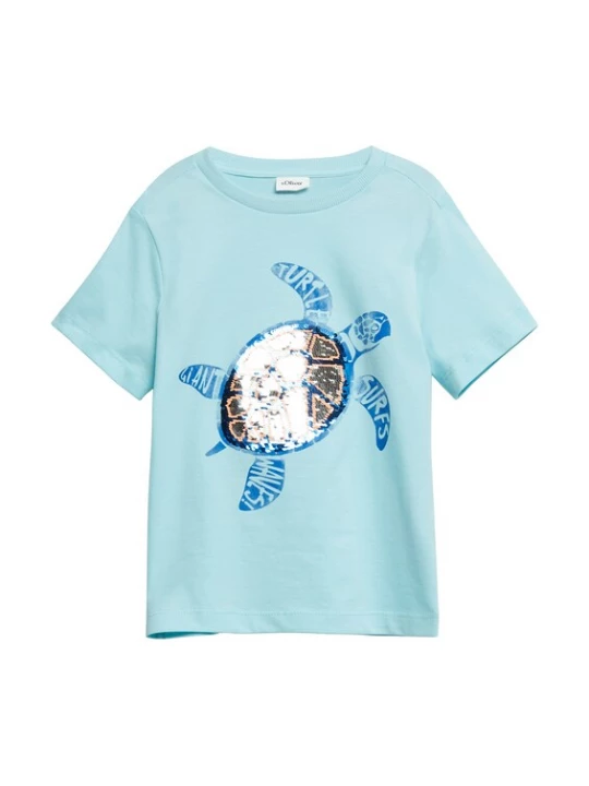 Foto van product s.Oliver Shirt camel / blauw / hemelsblauw / groen gemêleerd