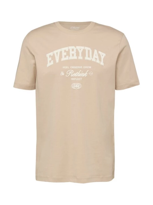 Foto van product s.Oliver Shirt camel / ecru