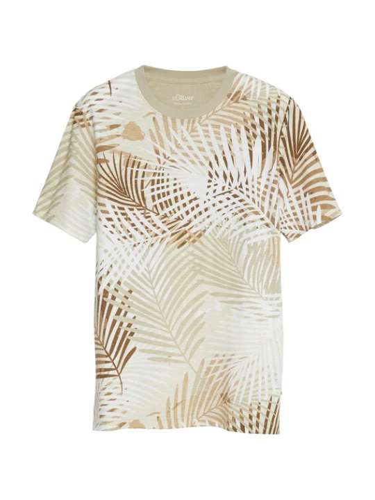 Foto van product s.Oliver Shirt camel / taupe / lichtbeige / olijfgroen