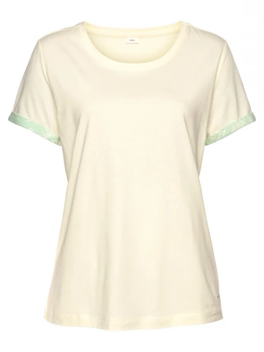 Foto van product s.Oliver Shirt champagne / mintgroen / wit