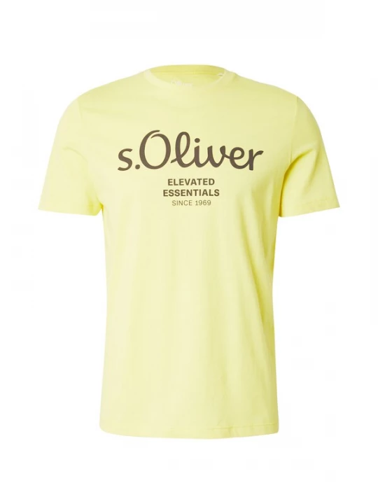 Foto van product s.Oliver Shirt chocoladebruin / citroen