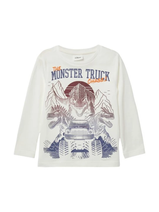 Foto van product s.Oliver Shirt crème / blauw / oranje / bordeaux