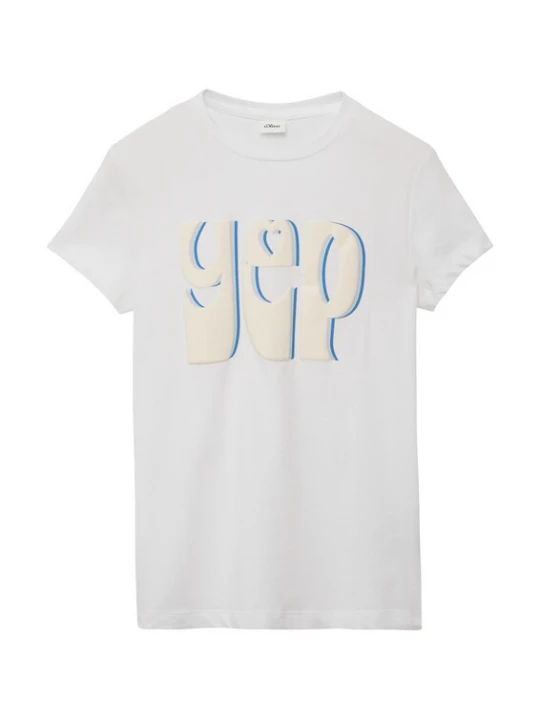 Foto van product s.Oliver Shirt crème / blauw / rosé / wit