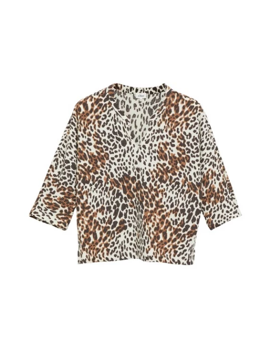 Foto van product s.Oliver Shirt crème / bruin / ombergrijs