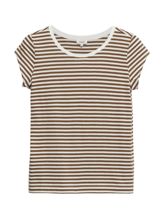 Foto van product s.Oliver Shirt crème / donkerbruin