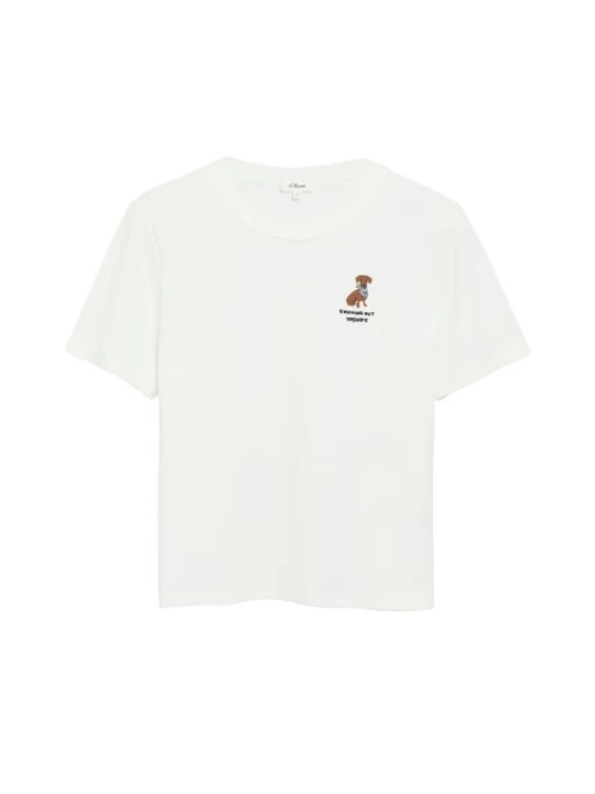 Foto van product s.Oliver Shirt crème / enziaan / bruin / zwart