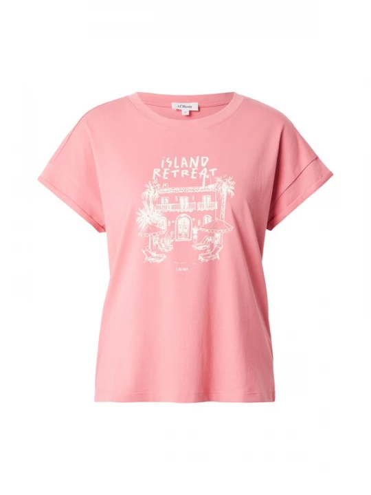 Foto van product s.Oliver Shirt crème / framboos