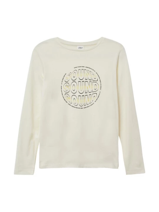 Foto van product s.Oliver Shirt crème / geel / donkergrijs