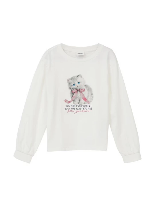 Foto van product s.Oliver Shirt crème / grijs / pink / zwart