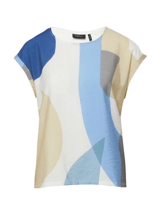 Foto van product s.Oliver Shirt crème / lichtbeige / blauw / hemelsblauw