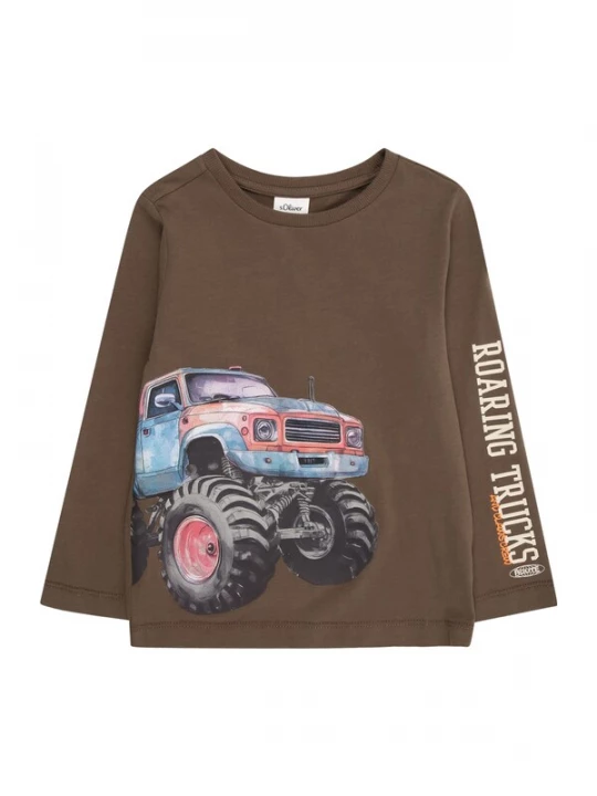 Foto van product s.Oliver Shirt crème / lichtblauw / brokaat / zwart