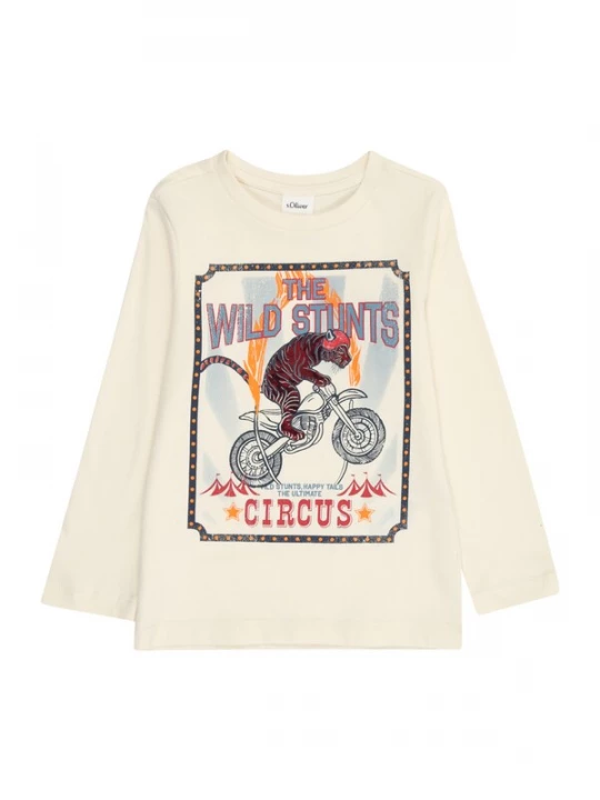 Foto van product s.Oliver Shirt crème / opaal / spar / rood