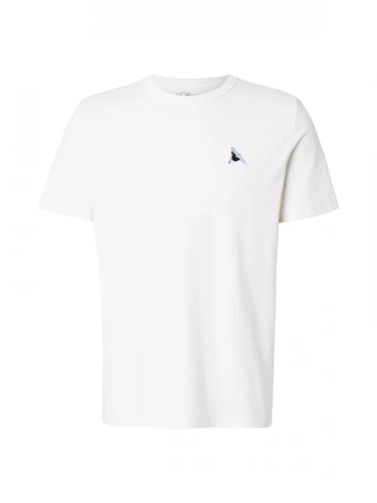 Foto van product s.Oliver Shirt crème / oranje / rood / zwart