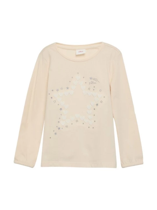 Foto van product s.Oliver Shirt crème / zilver / wit