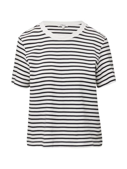 Foto van product s.Oliver Shirt crème / zwart