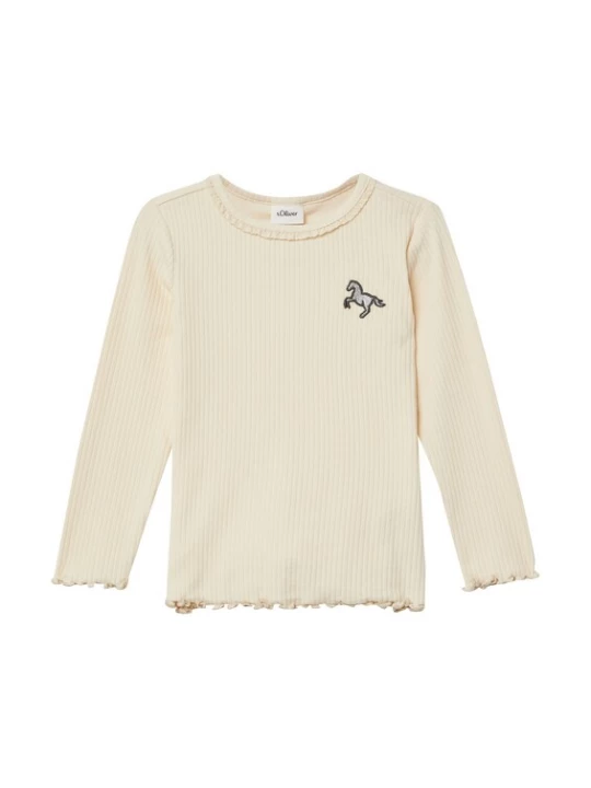 Foto van product s.Oliver Shirt crème / zwart / zilver