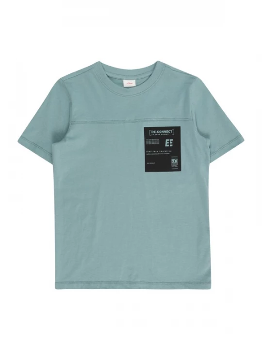 Foto van product s.Oliver Shirt cyaan blauw / zwart