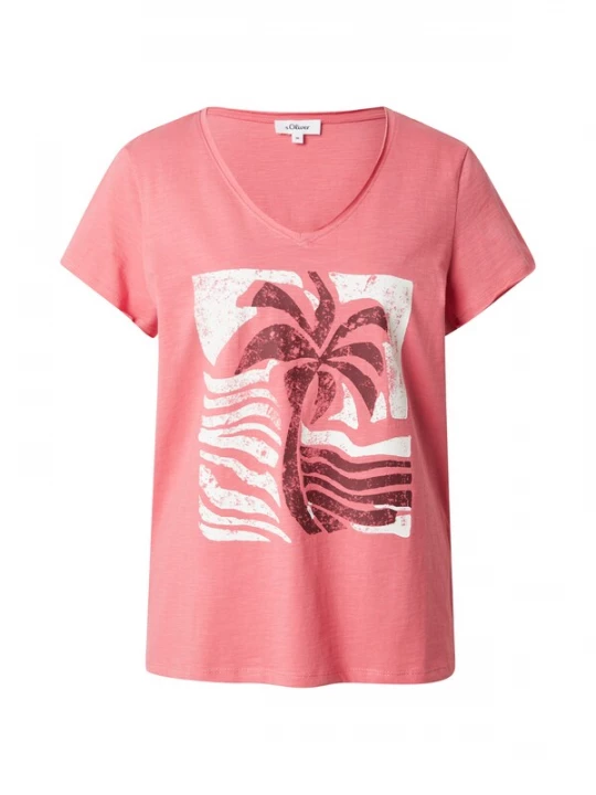 Foto van product s.Oliver Shirt cyclaam / koraal / wit
