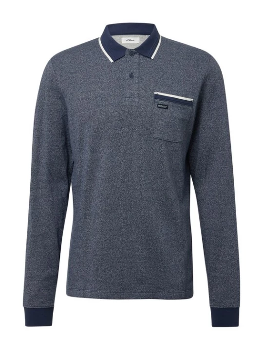 Foto van product s.Oliver Shirt donkerblauw / blauw gemêleerd / wit