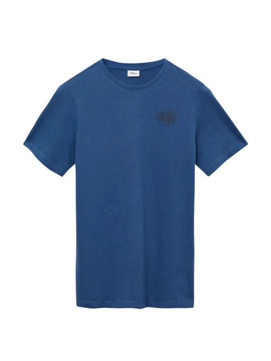 Foto van product s.Oliver Shirt donkerblauw / lichtoranje / zwart