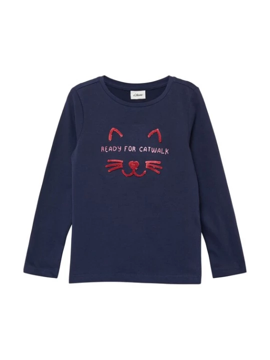 Foto van product s.Oliver Shirt donkerblauw / rood