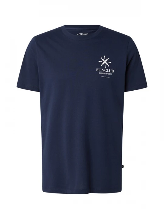 Foto van product s.Oliver Shirt donkerblauw / wit