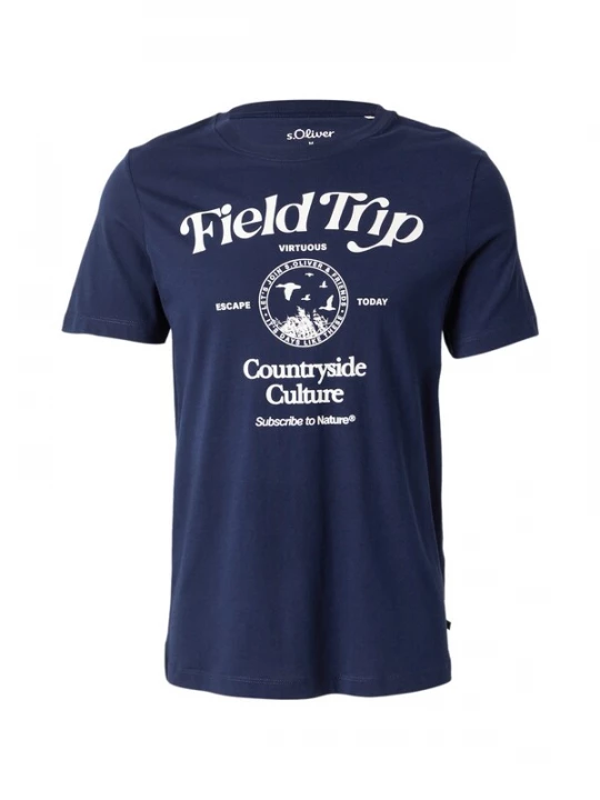 Foto van product s.Oliver Shirt donkerblauw / wit
