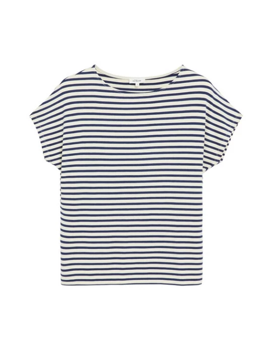 Foto van product s.Oliver Shirt donkerblauw / wit