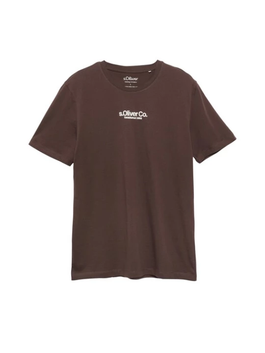 Foto van product s.Oliver Shirt donkerbruin / wit