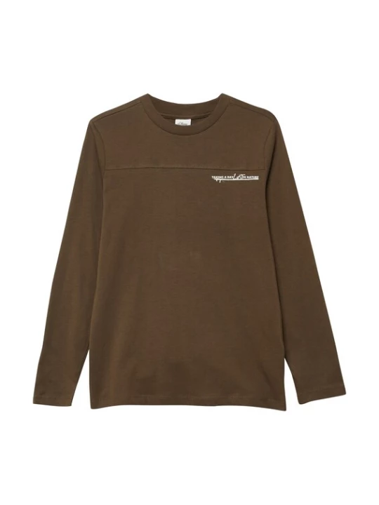 Foto van product s.Oliver Shirt donkerbruin / wit
