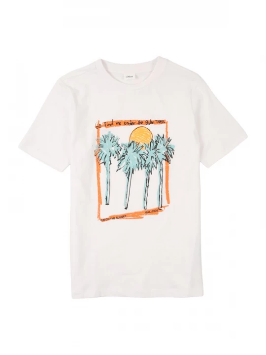 Foto van product s.Oliver Shirt donkergeel / mintgroen / oranje / wit