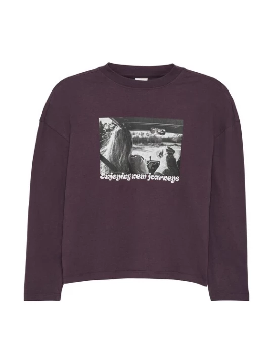 Foto van product s.Oliver Shirt donkergrijs / aubergine / zwart / offwhite