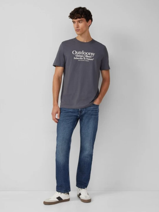 Foto van product s.Oliver Shirt donkergrijs / wit
