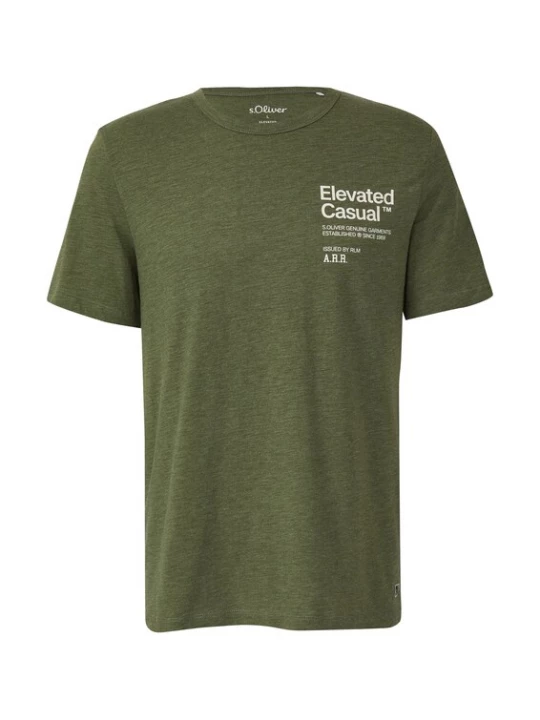 Foto van product s.Oliver Shirt donkergroen / wit
