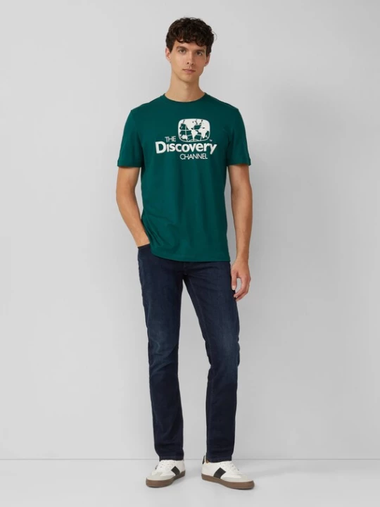 Foto van product s.Oliver Shirt donkergroen / wit