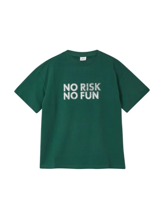 Foto van product s.Oliver Shirt donkergroen / wit