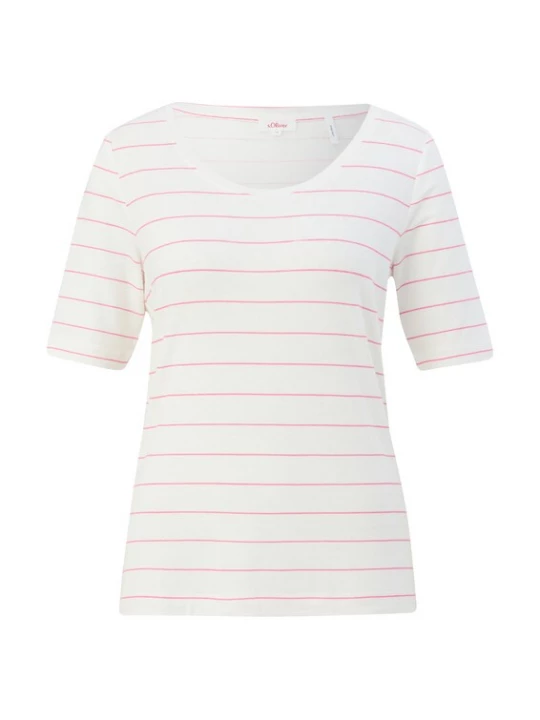Foto van product s.Oliver Shirt donkerroze / wit