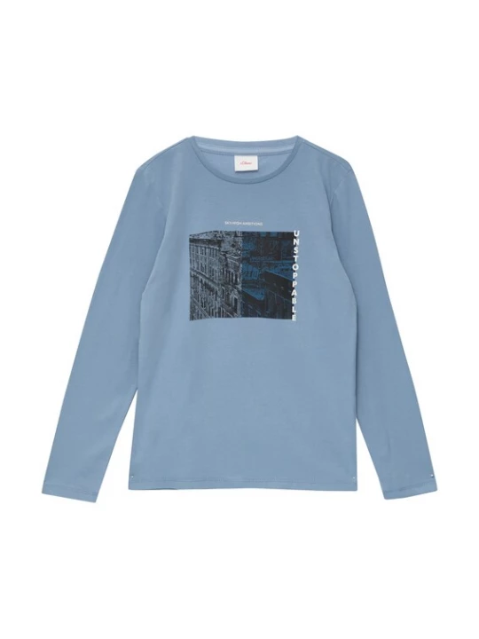 Foto van product s.Oliver Shirt duifblauw / donkerblauw / zwart / wit