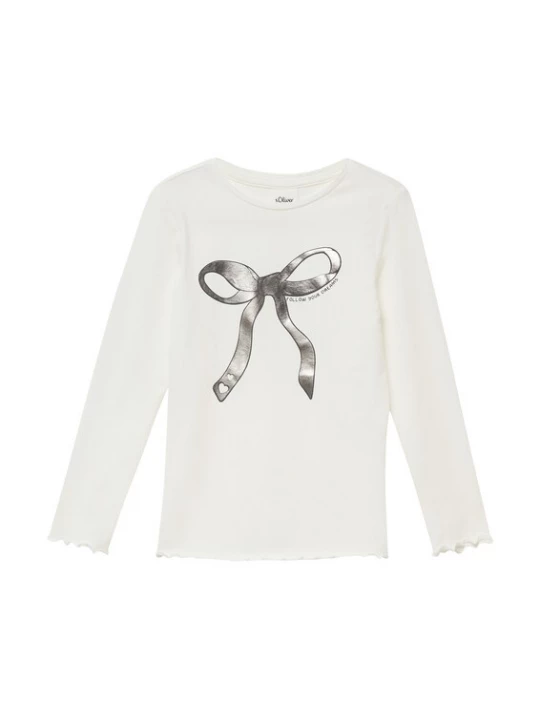Foto van product s.Oliver Shirt ecru / goud / zwart