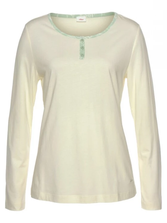 Foto van product s.Oliver Shirt ecru / groen gemêleerd