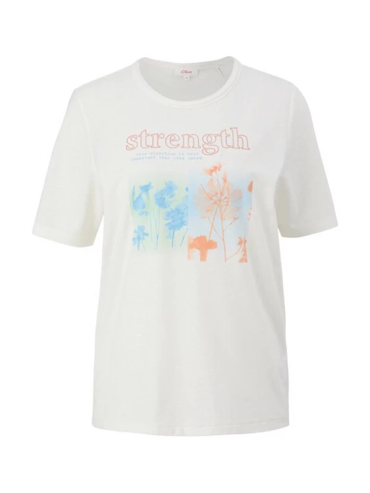 Foto van product s.Oliver Shirt ecru / lichtblauw / mosterd / oudroze