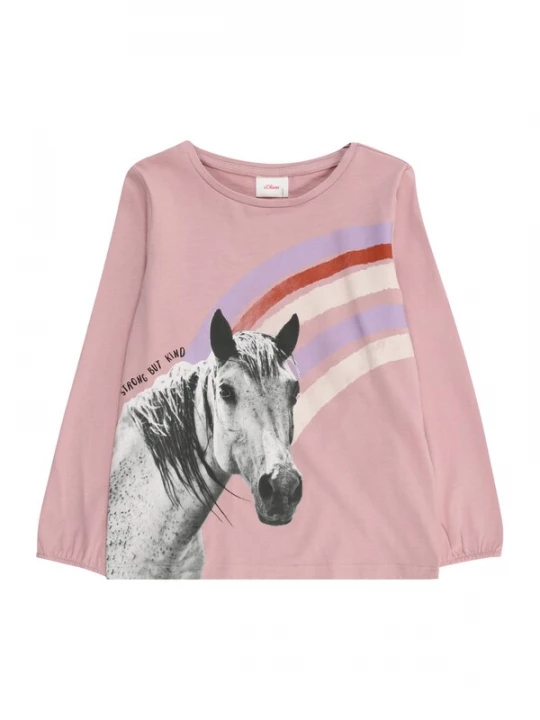 Foto van product s.Oliver Shirt ecru / lichtgrijs / oudroze / zwart