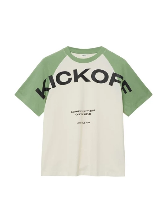 Foto van product s.Oliver Shirt ecru / lichtgroen / zwart