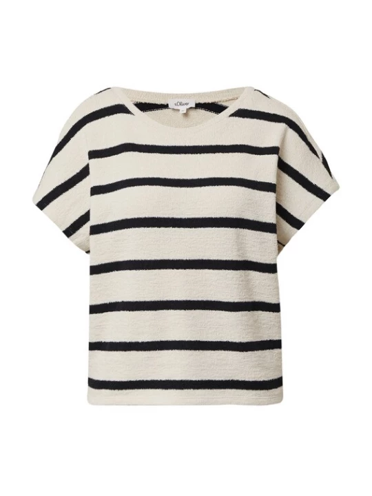 Foto van product s.Oliver Shirt ecru / zwart