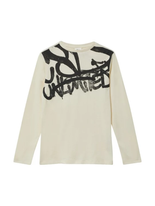 Foto van product s.Oliver Shirt ecru / zwart