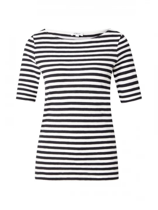 Foto van product s.Oliver Shirt ecru / zwart