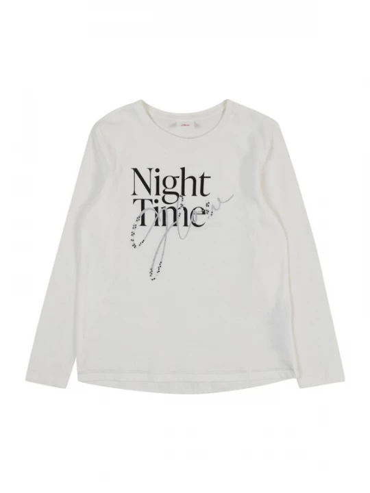 Foto van product s.Oliver Shirt ecru / zwart / zilver