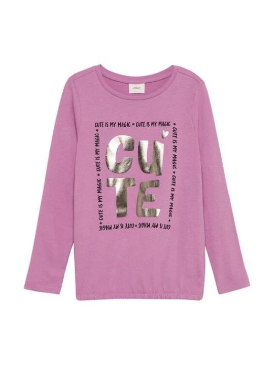 Foto van product s.Oliver Shirt eosine / zwart / zilver