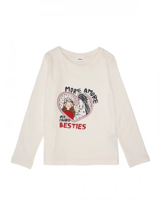 Foto van product s.Oliver Shirt framboos / rood / zwart / wolwit